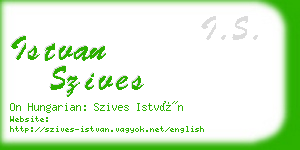 istvan szives business card